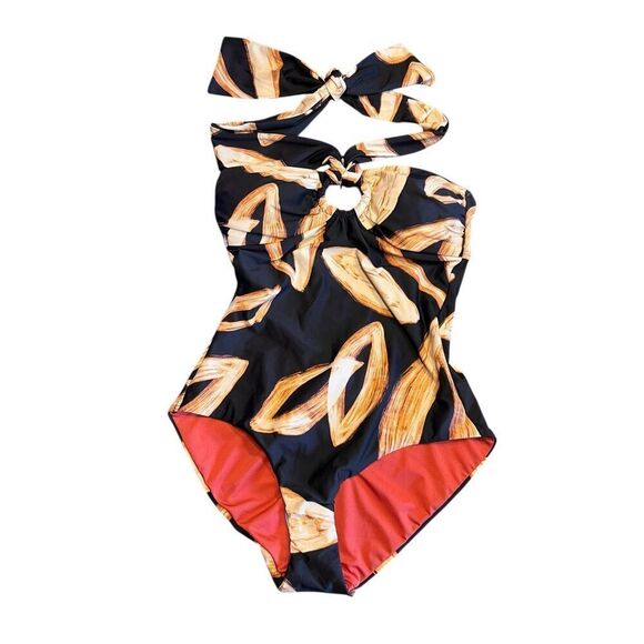 Dkny Other - DKNY Woman’s small halter ring one piece black swimsuit new